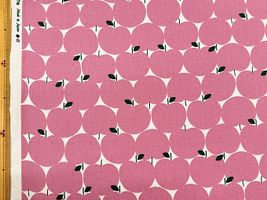 オックスプリント「APPLE DOT」ソフトグレープ