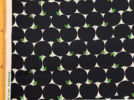 オックスプリント「APPLE DOT」ブラック