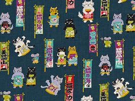 スケアープリント にゃんこだ和「猫相撲」_拡大イメージ