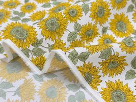 ひまわりのブロードプリント「Sun flower」_拡大イメージ