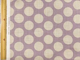 リネンライクスラブプリント「北欧調水玉ドット」ラベンダー×アイボリー