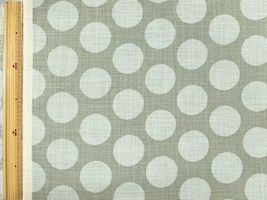 リネンライクスラブプリント「北欧調水玉ドット」グリーン×ライトブルー