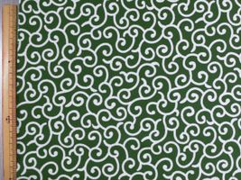 唐草模様のクールクロスニット緑