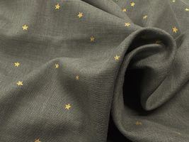 コットンこばやし 星降る大人のダブルガーゼ金星/ミッドグレー