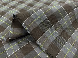 【現品限り特価】Exclusive Collection 岡山県産しっかりとした先染コットンチェックブラウン系