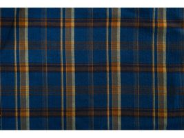 ■お取り寄せ商品■ ムラ糸ワッシャーチェックブルー