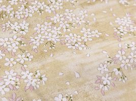 コットンこばやし ブロードプリント「桜文様」ベージュ