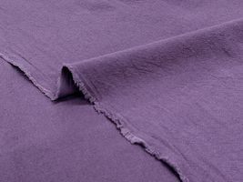 新・綿麻先染めワッシャー無地パープルグレー