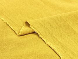 新・綿麻先染めワッシャー無地マスタード