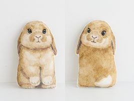 コッカ 振り向く動物たちのシーチングパネルプリント_拡大イメージ