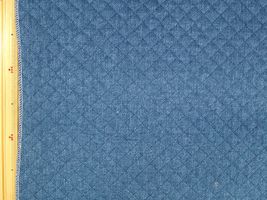 デニム調オックスプリントキルティングしぶい青