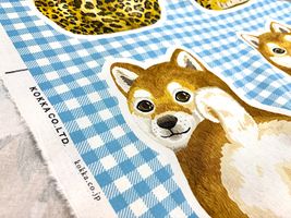 コッカ 振り向く動物たちのシーチングパネルプリント_拡大イメージ