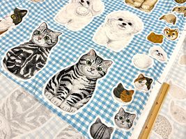 コッカ 振り向く動物たちのシーチングパネルプリント_拡大イメージ