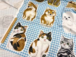 コッカ 振り向く動物たちのシーチングパネルプリント_拡大イメージ