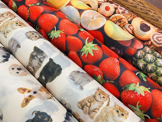 撥水ポリエステルデジタルオックスプリント