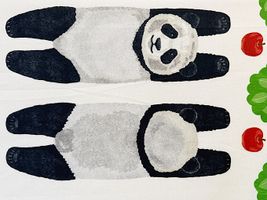 コッカ 手を伸ばす動物たちのシーチングパネルプリント_拡大イメージ
