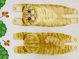 コッカ 手を伸ばす動物たちのシーチングパネルプリント_拡大イメージ