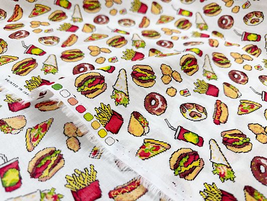 60ローンプリント「Pixel Calorie Monster」