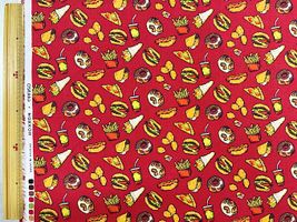 60ローンプリント「Pixel Calorie Monster」レッド