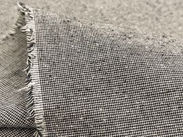 Exclusive Collection シルクネップ混先染コットンワッシャー黒/マイクロ千鳥