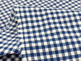 Exclusive Collection シルクネップ混先染コットンワッシャー青/小約0.4cm