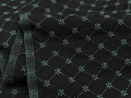 【現品限り特価】Exclusive Collection コットンローンレース「フラワータイル」ブラック系