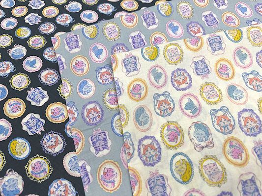 【現品限り特価】60ローンプリント「額縁と猫」