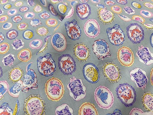【現品限り特価】60ローンプリント「額縁と猫」