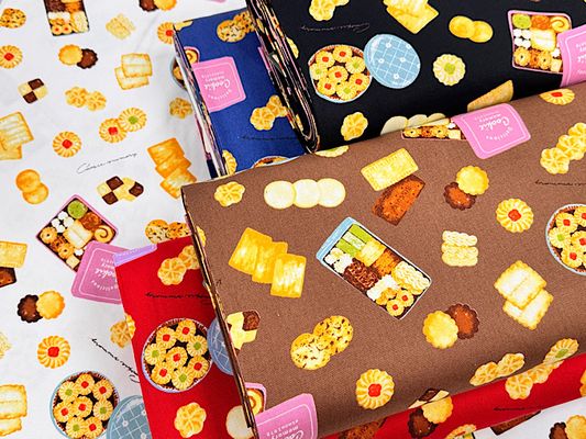 ときめくクッキー柄のオックスプリント