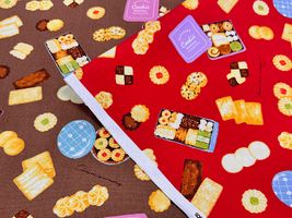 ときめくクッキー柄のオックスプリント_拡大イメージ