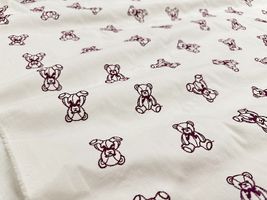 大塚屋オリジナル刺しゅう「My Teddy Bear」スモークホワイトのブロード_拡大イメージ