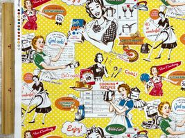 YUWAシャーティングプリント「House work」イエロー