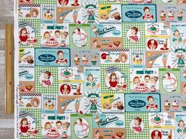 YUWAシャーティングプリント「Today's dessert」グリーン系