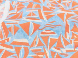 my piece of fabric 幾何ヨットの60ローンプリントオレンジヨット