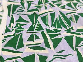my piece of fabric 幾何ヨットの60ローンプリントグリーンヨット