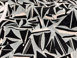 my piece of fabric 幾何ヨットの60ローンプリントブラックヨット