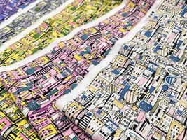 my piece of fabric 60ローンプリント「COSME TOWN」_拡大イメージ