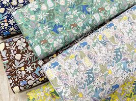 my piece of fabric 手描きフラワーの60ローンプリント_拡大イメージ