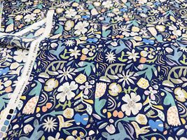 my piece of fabric 手描きフラワーの60ローンプリント_拡大イメージ