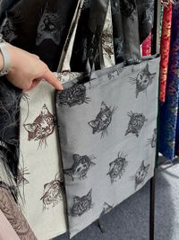 綺麗めネコさんのジャガードファブリック_拡大イメージ