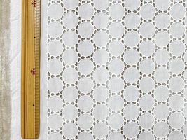 Exclusive Collection シンプルサークル模様のシルク混コットンレース_拡大イメージ