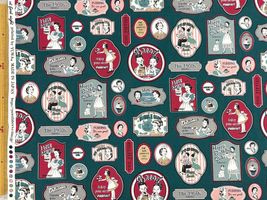 YUWAシャーティングプリント「50's sticker」グリーン