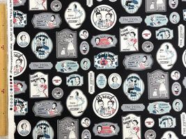 YUWAシャーティングプリント「50's sticker」ブラック