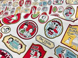 YUWAシャーティングプリント「50's sticker」_拡大イメージ