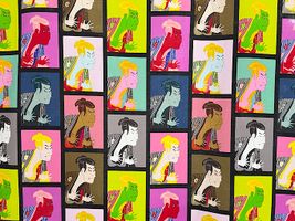 Crazy Pop Artシーチングプリント「Colorful Japanese Ukiyoe」_拡大イメージ