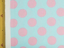 コッカ キャンディパーティ ビッグドット水色地×ピンク