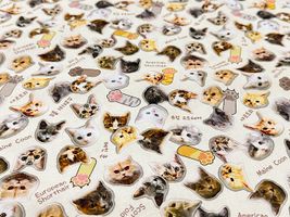 「シャカにゃん」のインクジェットシーチングプリント_拡大イメージ