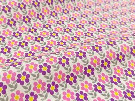 SOPO KUKKA スケアプリント「ドット・レトロフラワー」ピンク×ラベンダー