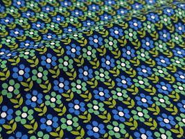 SOPO KUKKA スケアプリント「ドット・レトロフラワー」ネイビー地