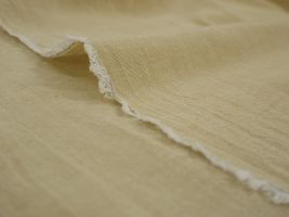 先染めワッシャー エコシャンブレー無地ライトベージュ